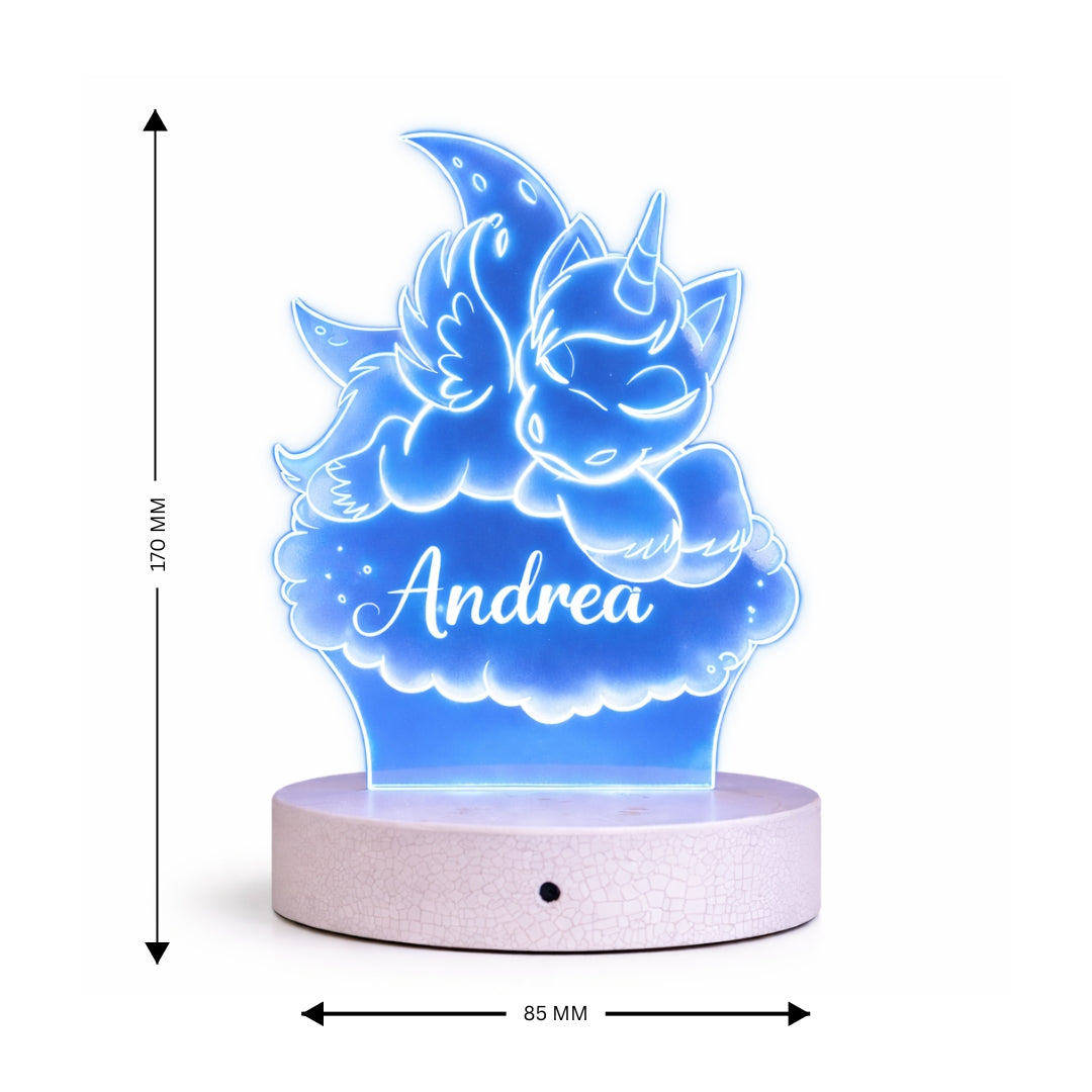 Personalised Unicorn LED Acrylic Lamp with Name | Kids Night Light Dubai