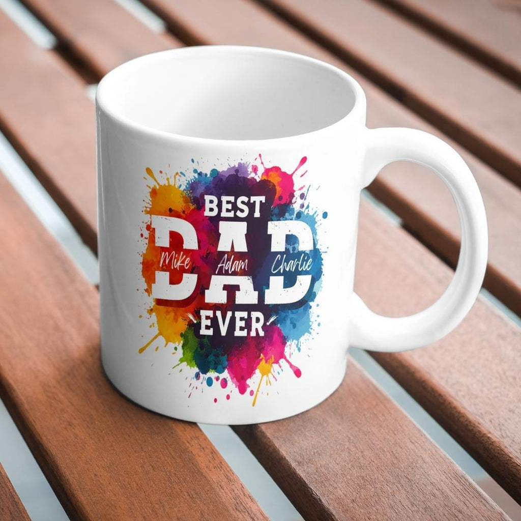 Best Dad Ever Mug with Kids Names