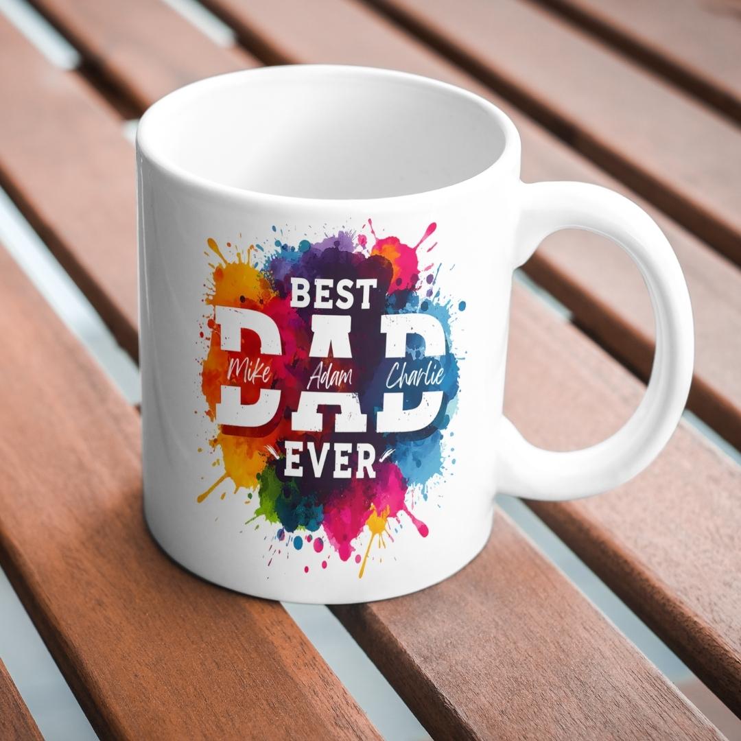 Best Dad Ever Mug with Kids Names
