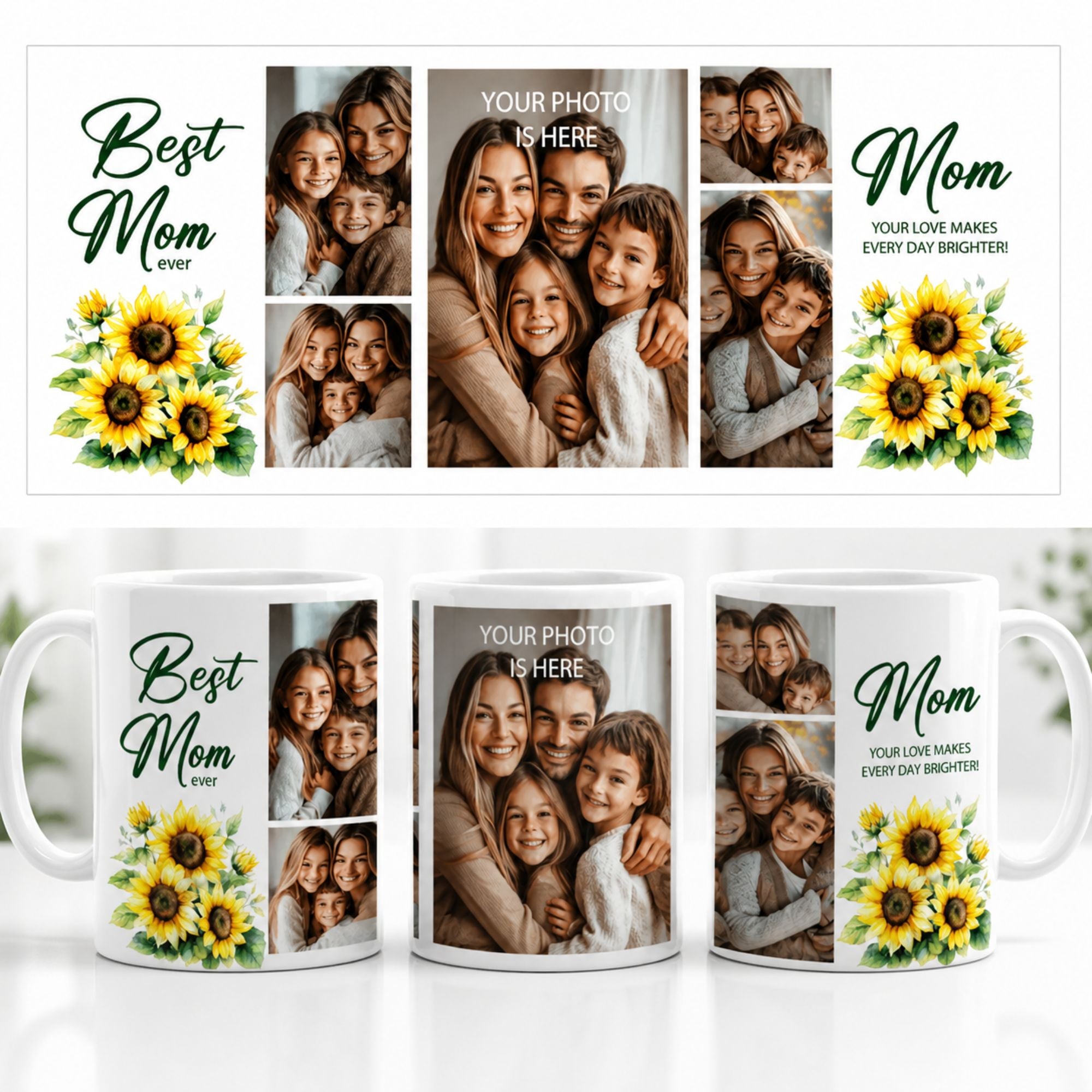 Best Mom Ever Personalised Magic Photo Mug