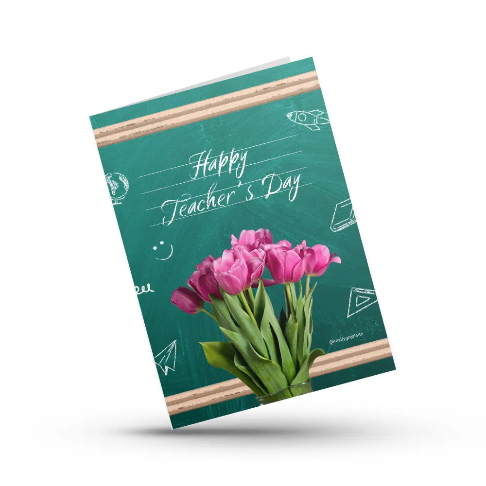 Classic Tulip Teacher’s Day Thank You Card Magicgift.ae