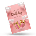 Birthday gift box illustration greeting card