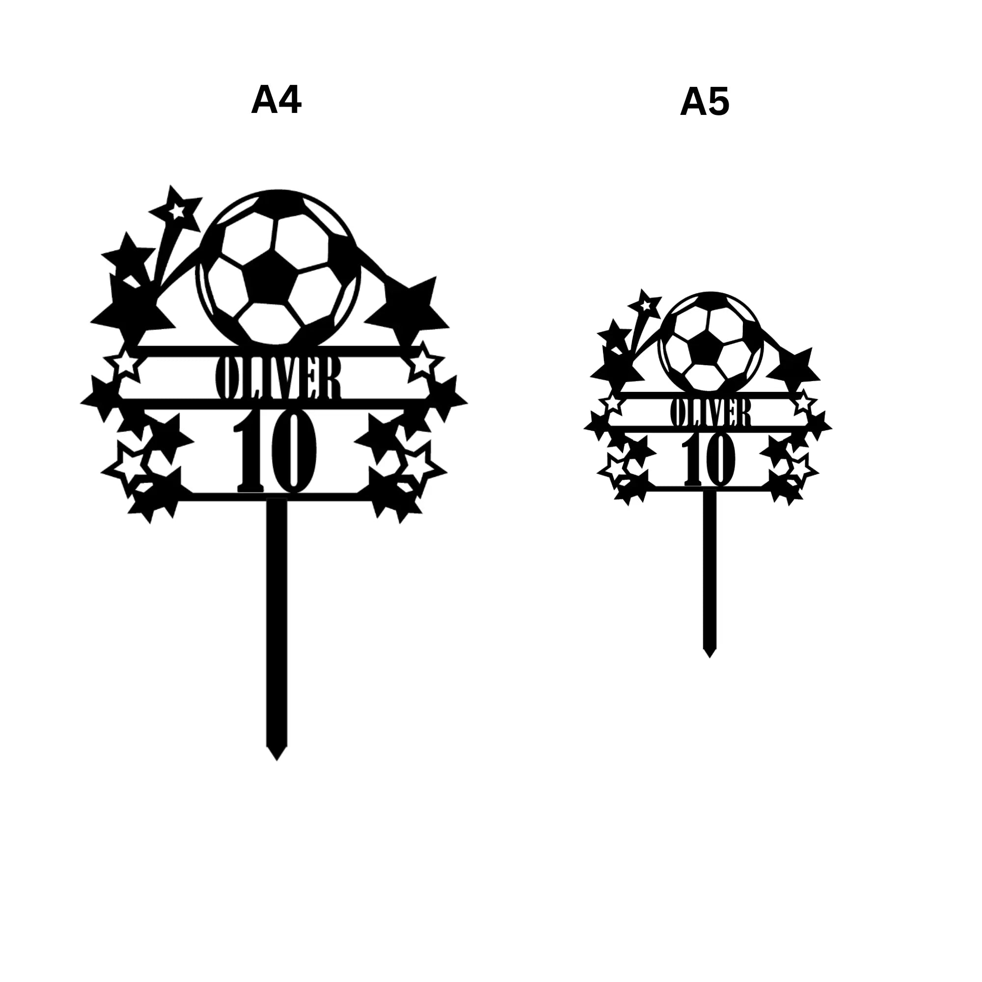 Football Star Birthday Cake Topper with Name & Age Magicgift.ae