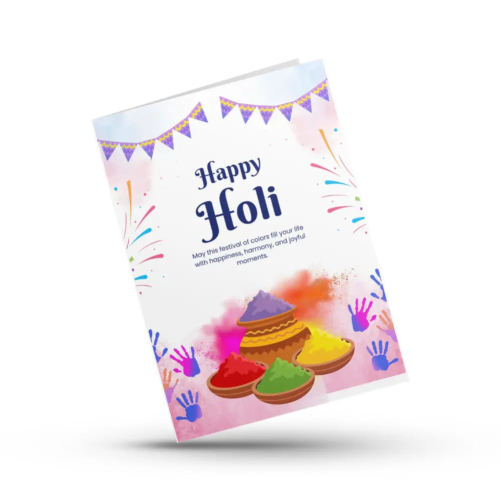Classic Holi Colors Powder Card Magicgift.ae