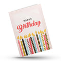 Colorful birthday candles happy birthday greeting card