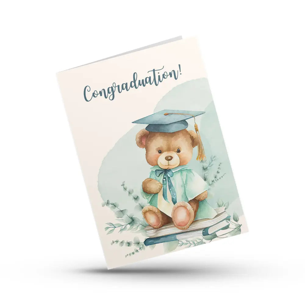 Cute Teddy Graduation Congrats Card Magicgift.ae