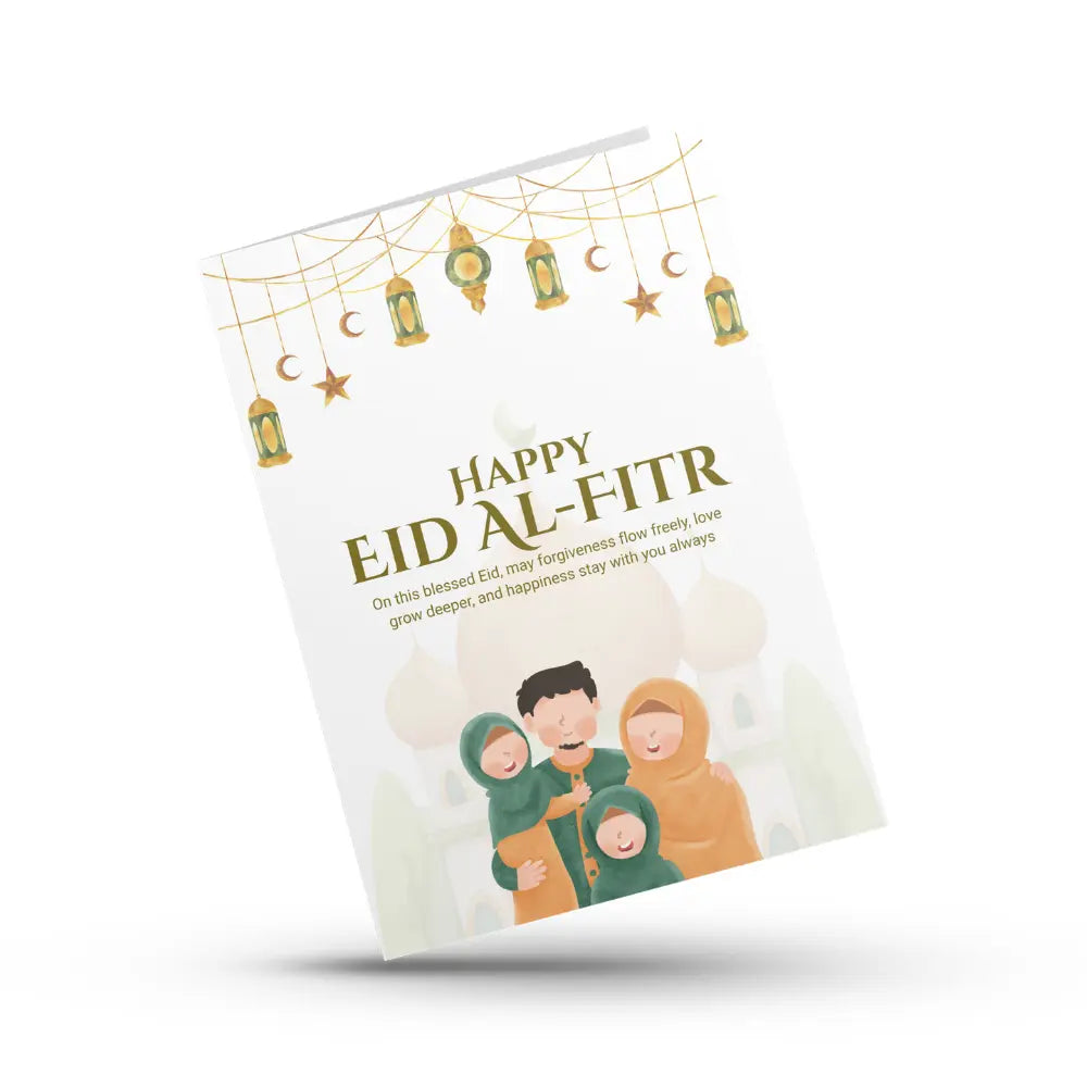 Elegant Eid Al Fitr Blessings Card Magicgift.ae