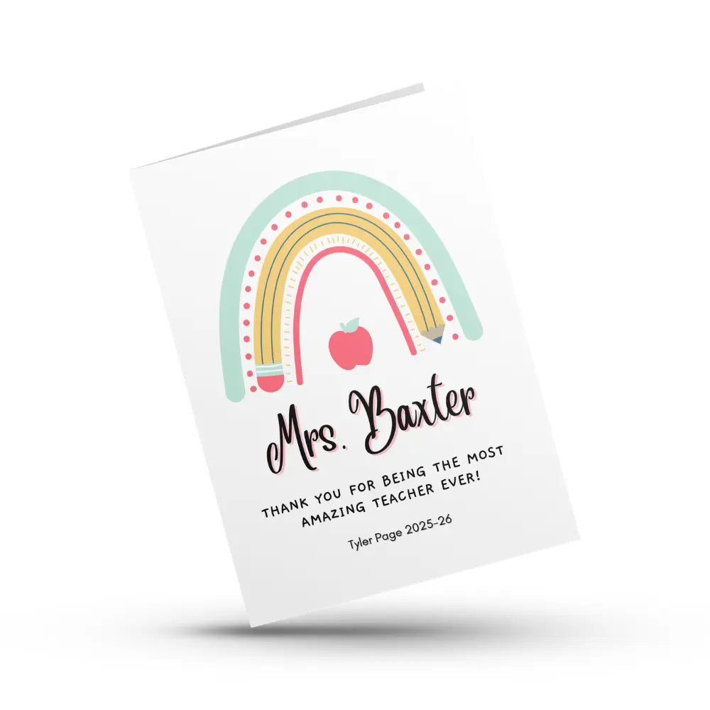 Personalised Best Teacher Ever Card Magicgift.ae