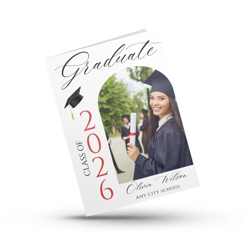 Elegant Graduate Portrait Photo Card Magicgift.ae