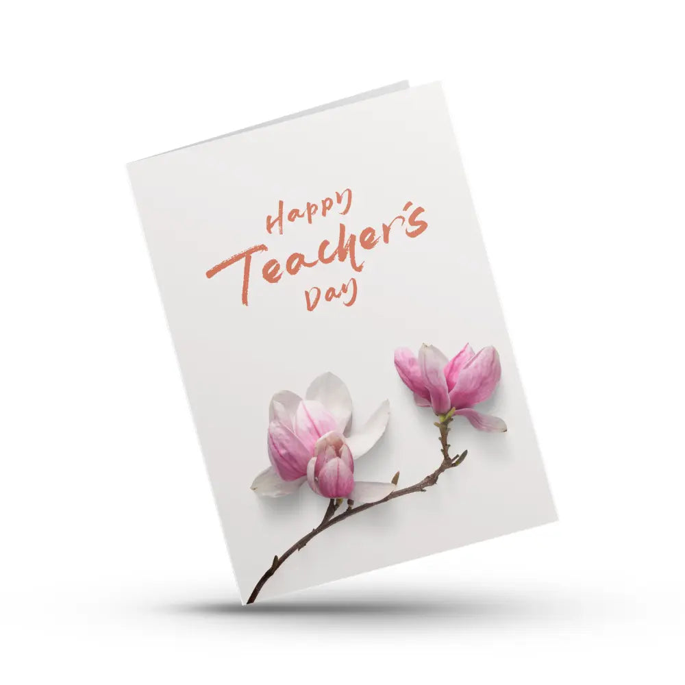 Elegant Magnolia Thank You Teacher Card Magicgift.ae