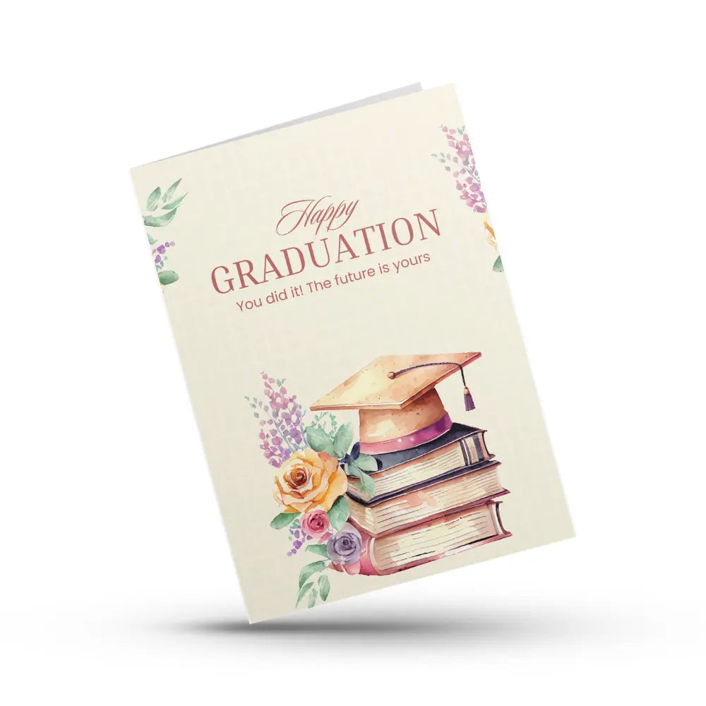 Floral Graduation Wishes Card Magicgift.ae