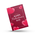 Happy Valentine’s Day greeting card with balloons