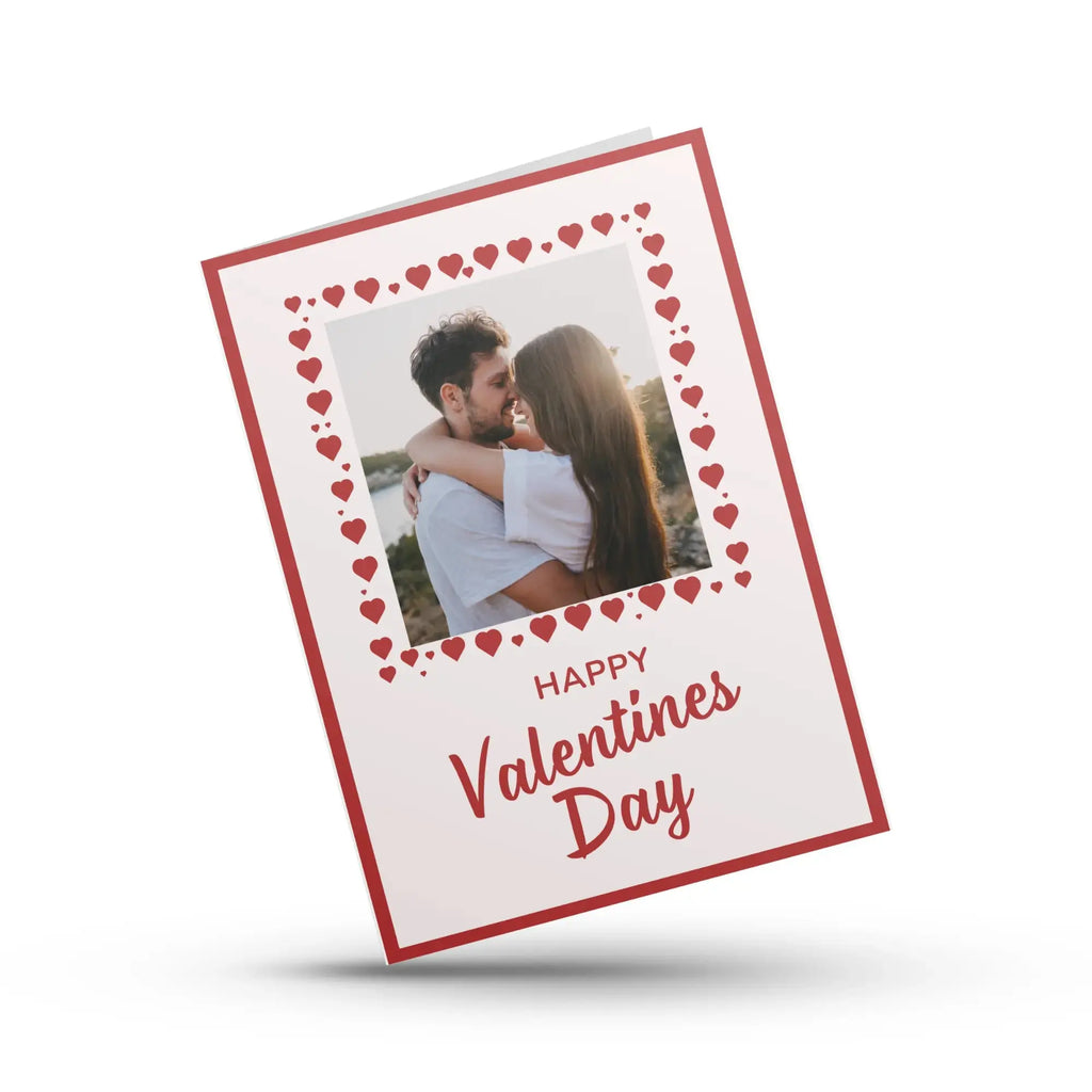 Heart frame Valentine’s Day photo greeting card