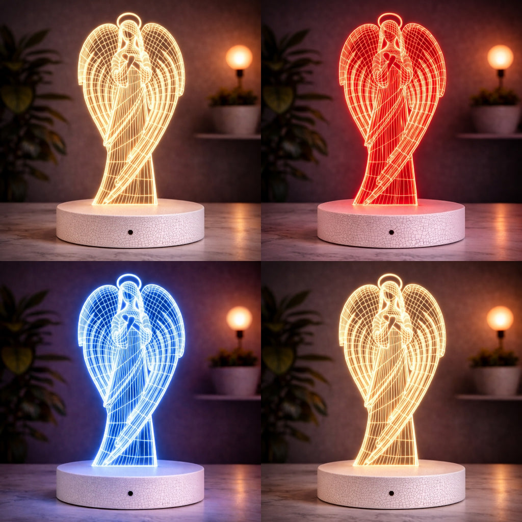 Angel LED Acrylic Lamp | Spiritual Night Light & Gift Dubai