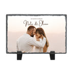 Personalised Couple Rectangle Stone Photo Frame