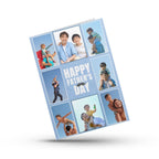 Modern Father's Day Photo Collage Card