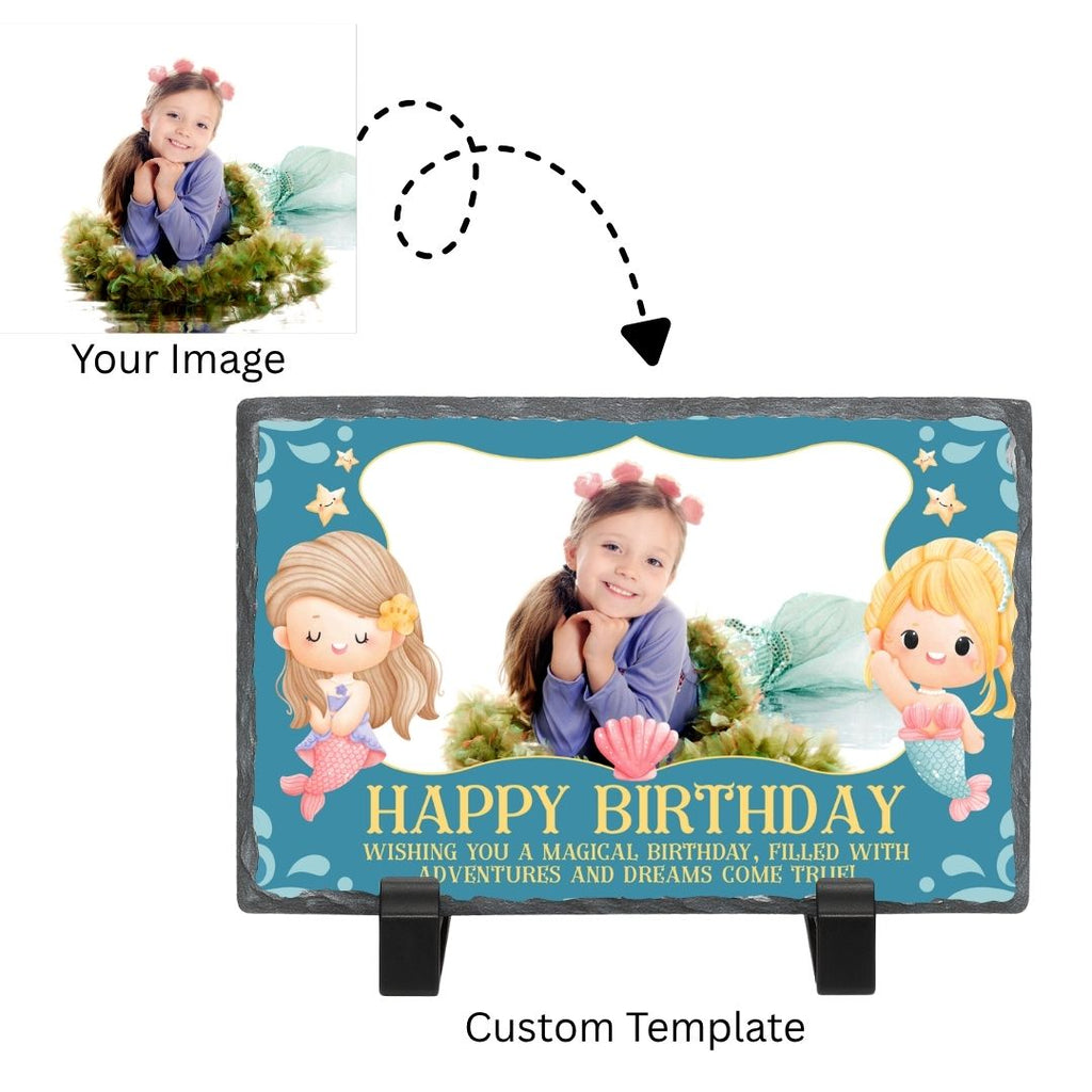 Personalised Birthday Rectangle Stone Photo Frame 3