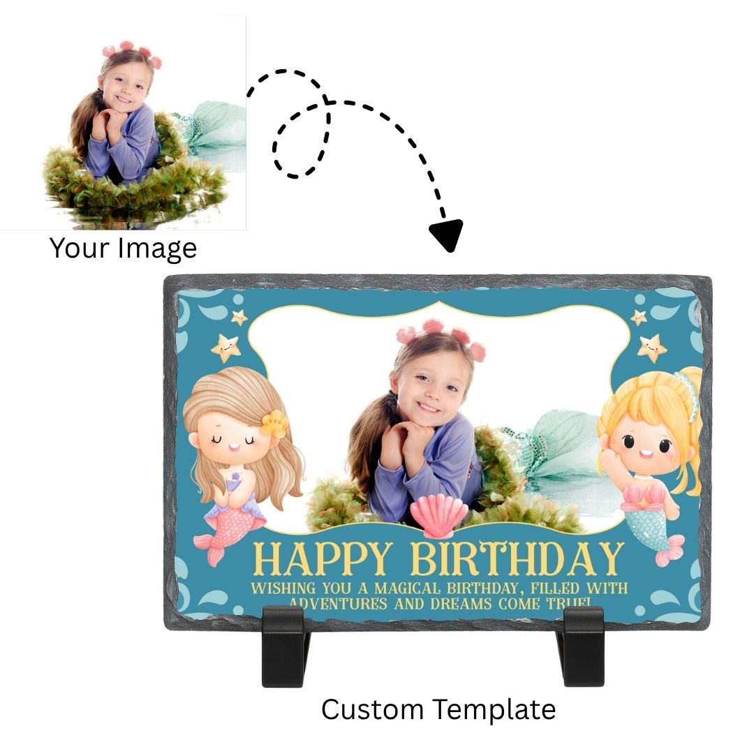 Personalised Birthday Rectangle Stone Photo Frame 3