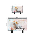 Personalised Birthday Rectangle Stone Photo Frame 2