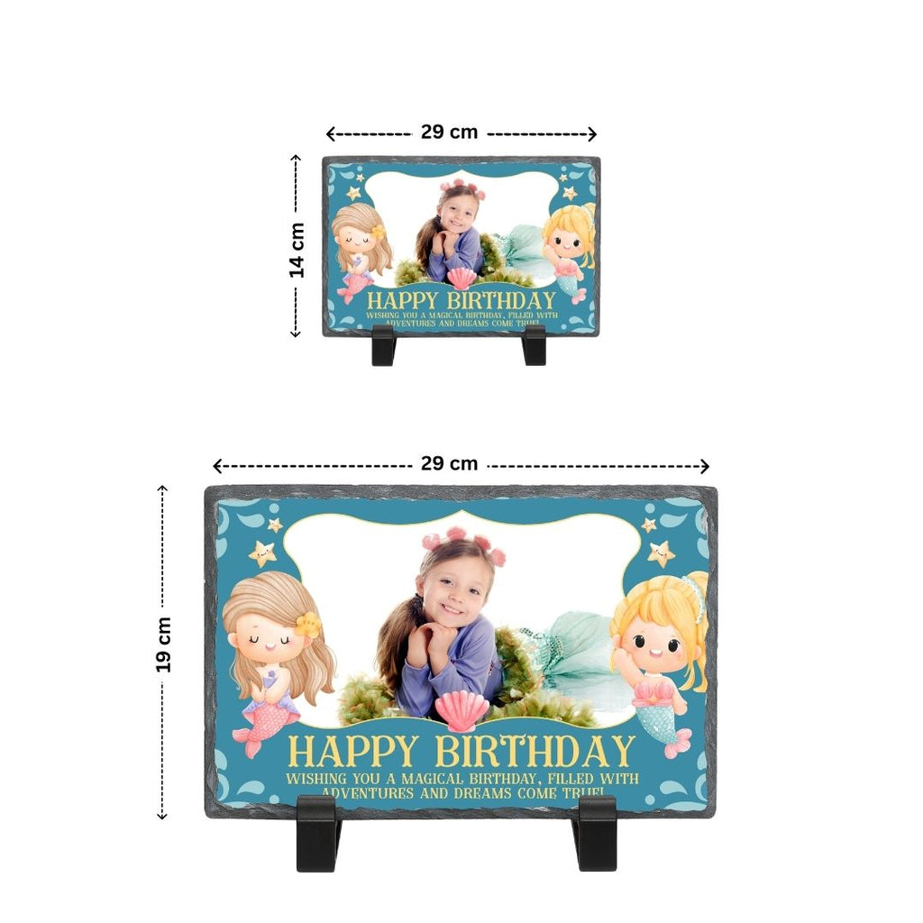 Personalised Birthday Rectangle Stone Photo Frame 3