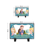 Personalised Birthday Rectangle Stone Photo Frame 3