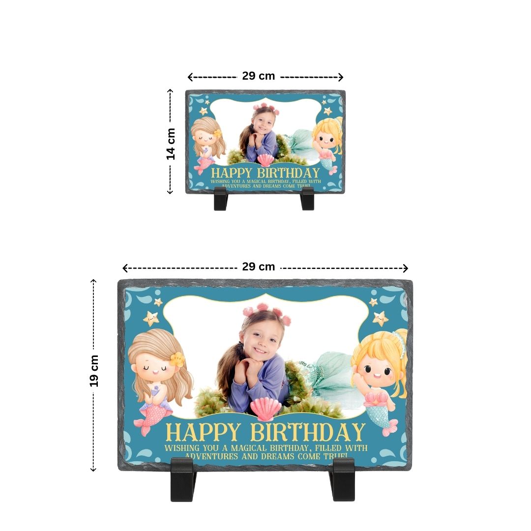 Personalised Birthday Rectangle Stone Photo Frame 3
