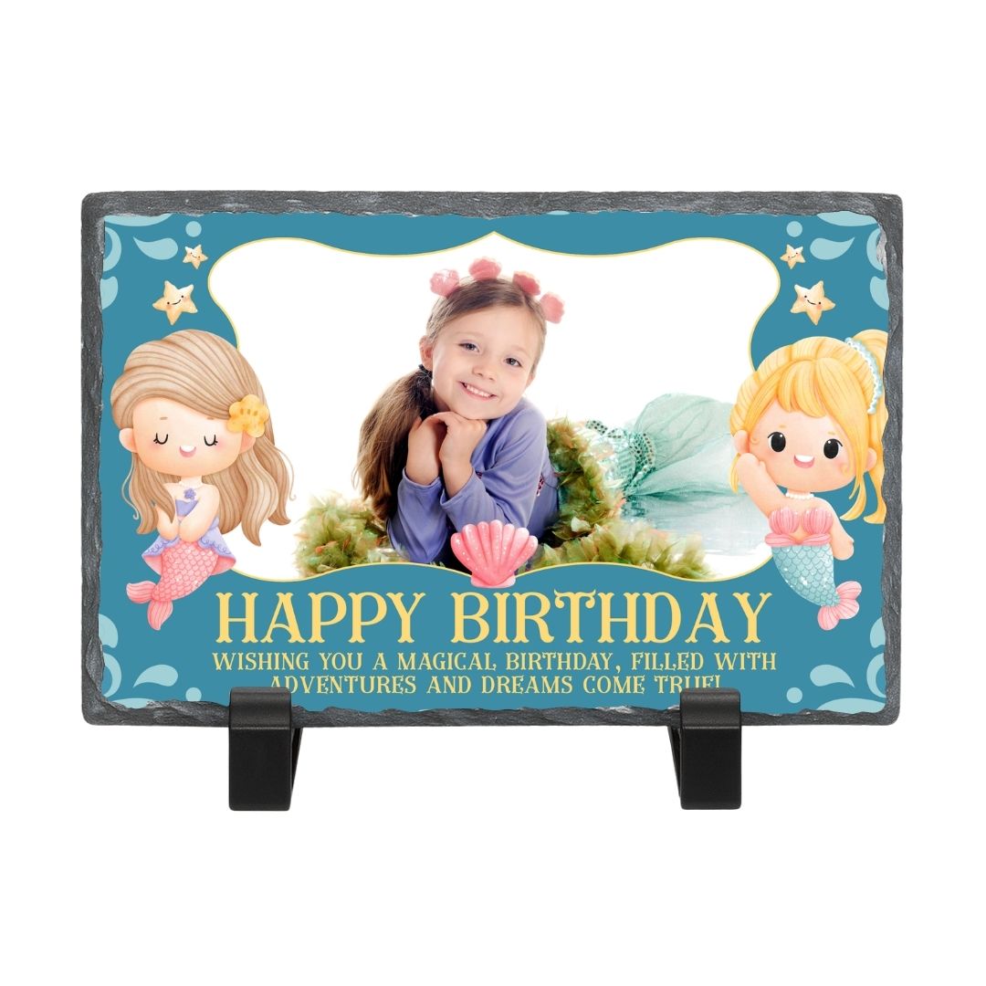 Personalised Birthday Rectangle Stone Photo Frame 3