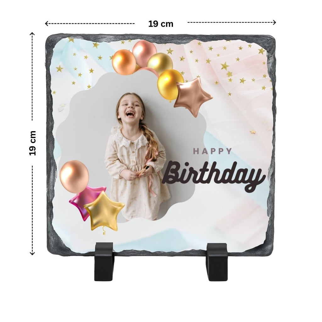 Personalised Happy Birthday Stone Photo Frame 2