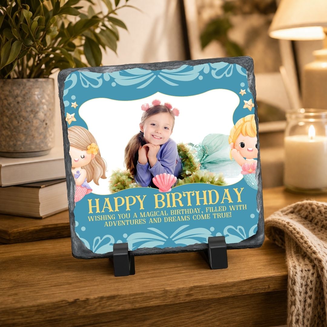 Personalised Happy Birthday Stone Photo Frame 3