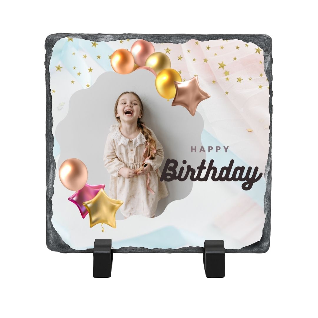 Personalised Happy Birthday Stone Photo Frame 2