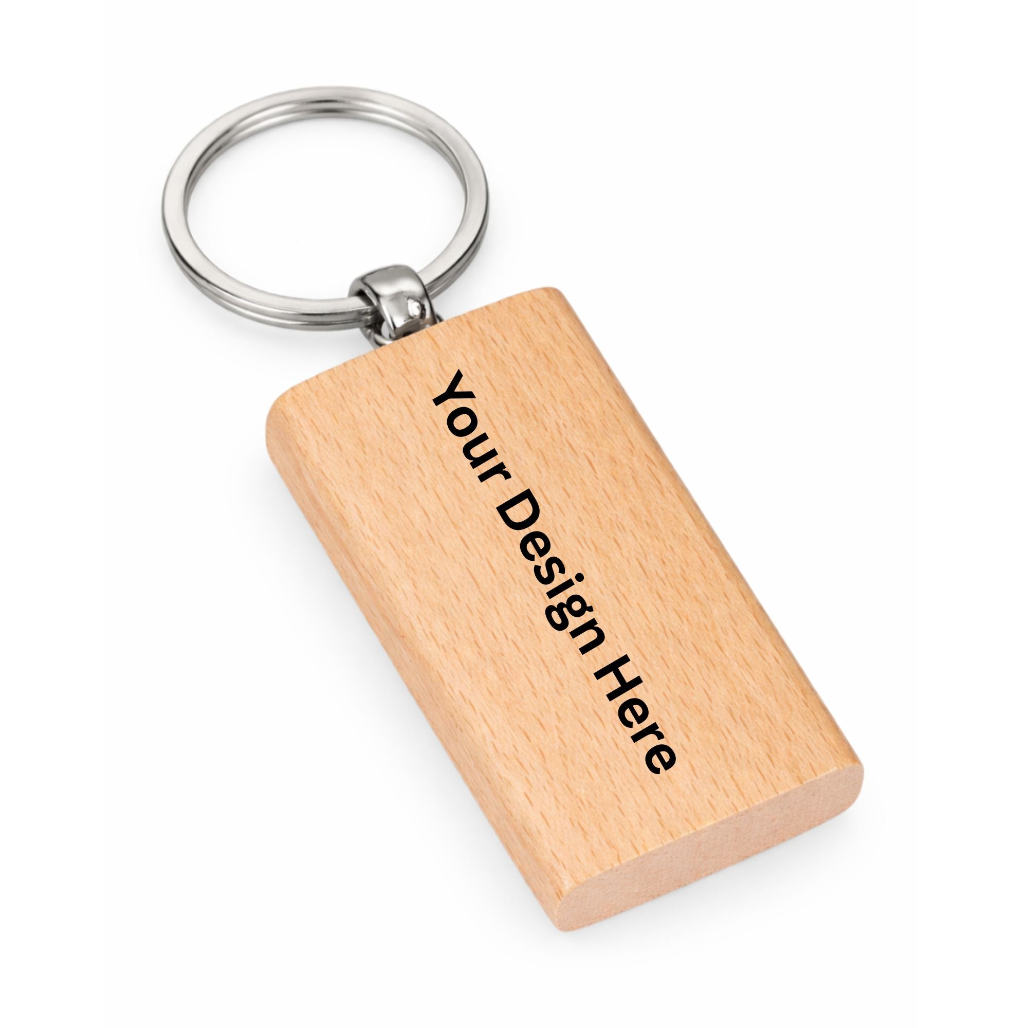 Personalised Wooden Keychain with Custom Design