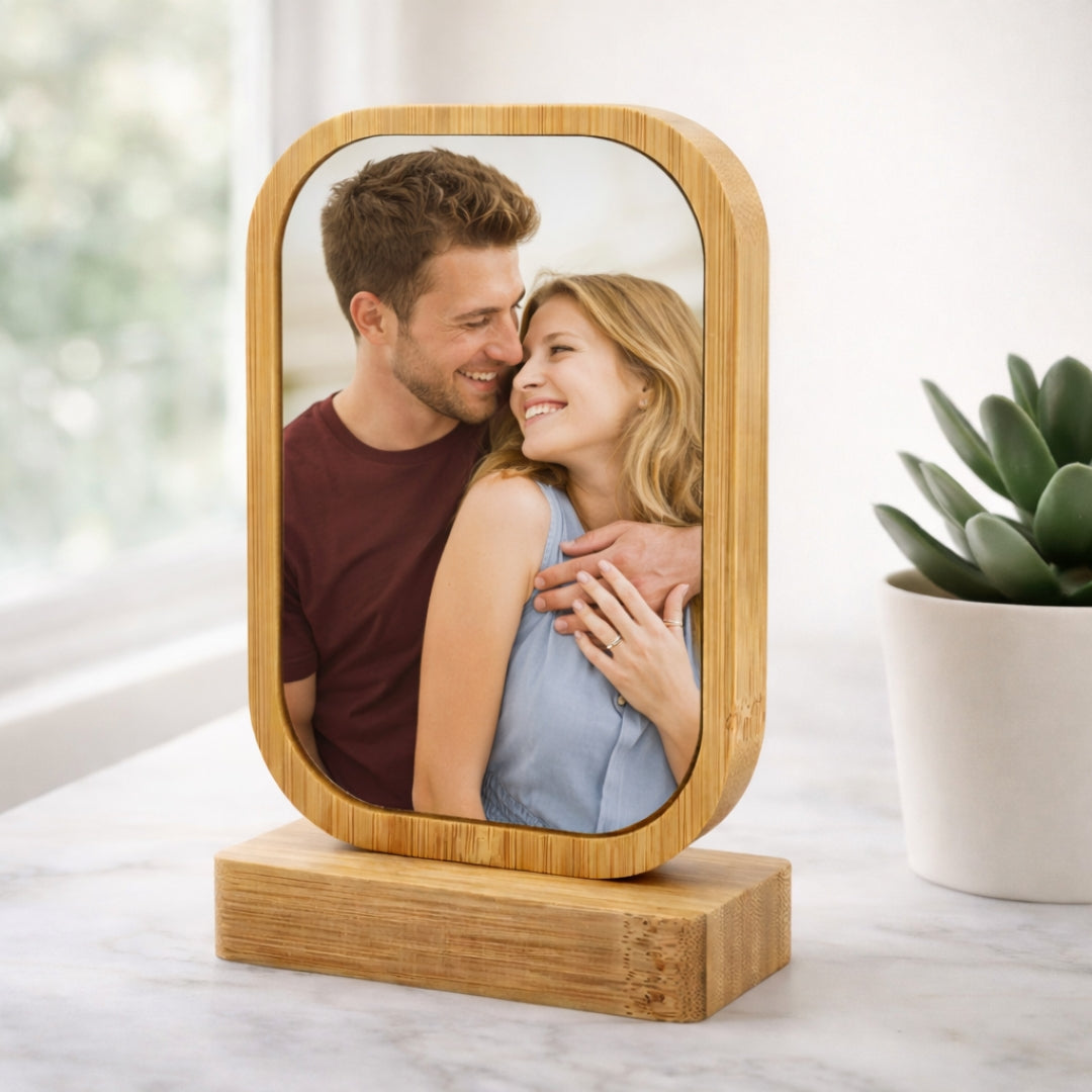 Personalised Wooden Couple Photo Frame