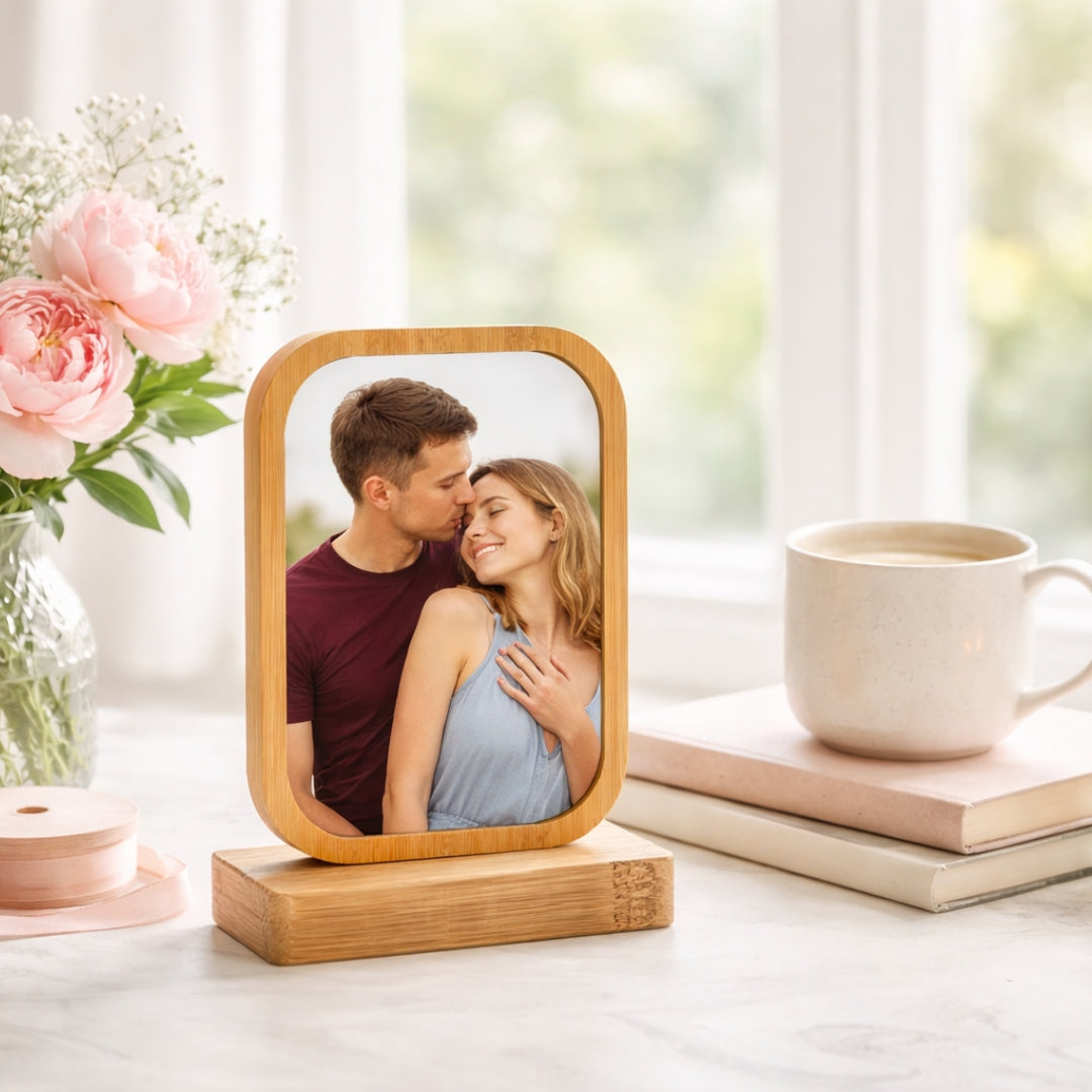 Personalised Wooden Couple Photo Frame