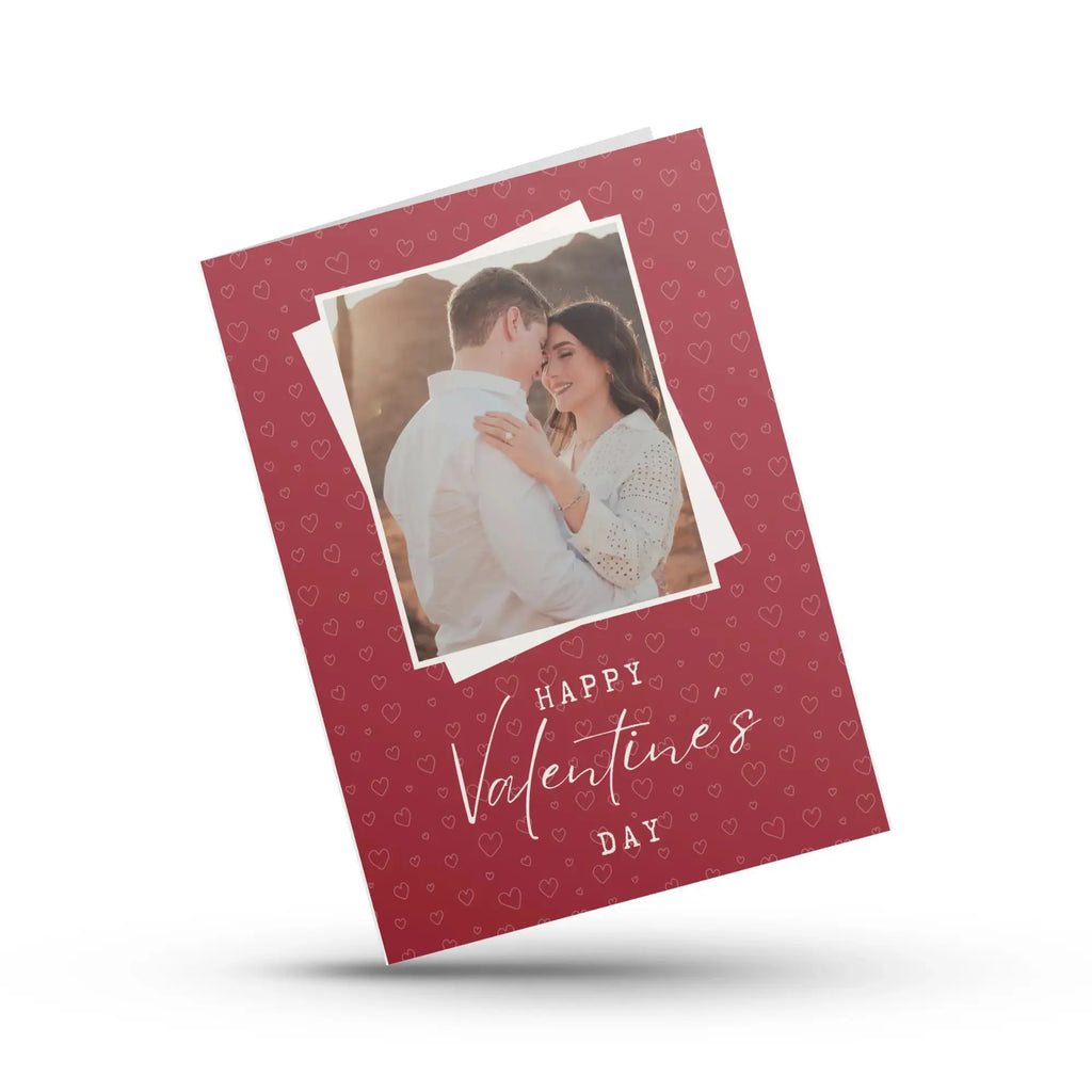 Red romantic Valentine’s Day photo greeting card