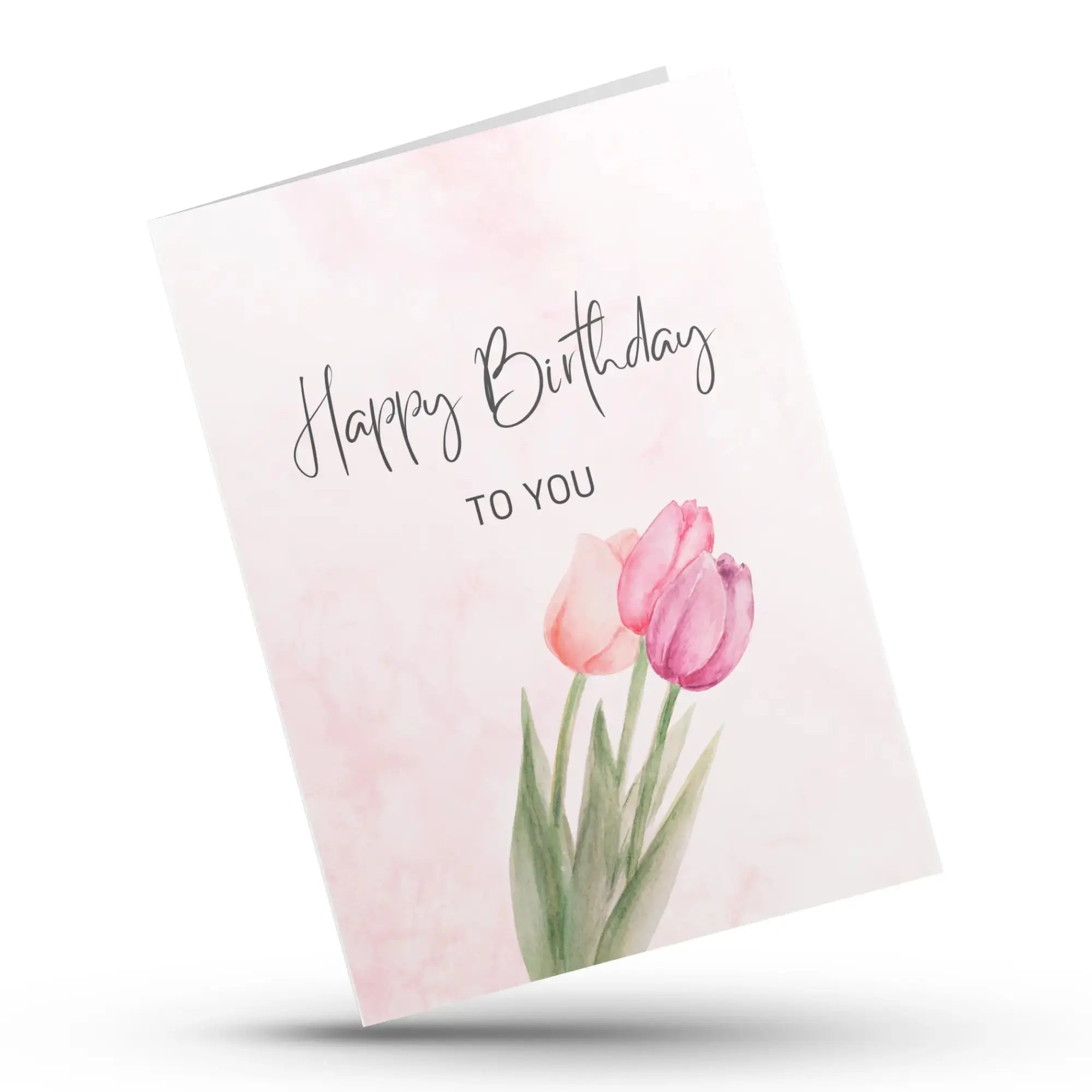 Soft floral happy birthday greeting card design in Dubai
