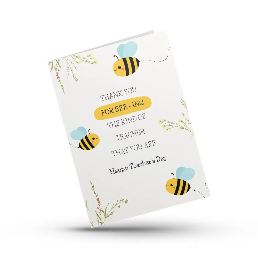 Thank You for Bee-ing Amazing Teacher Card Magicgift.ae