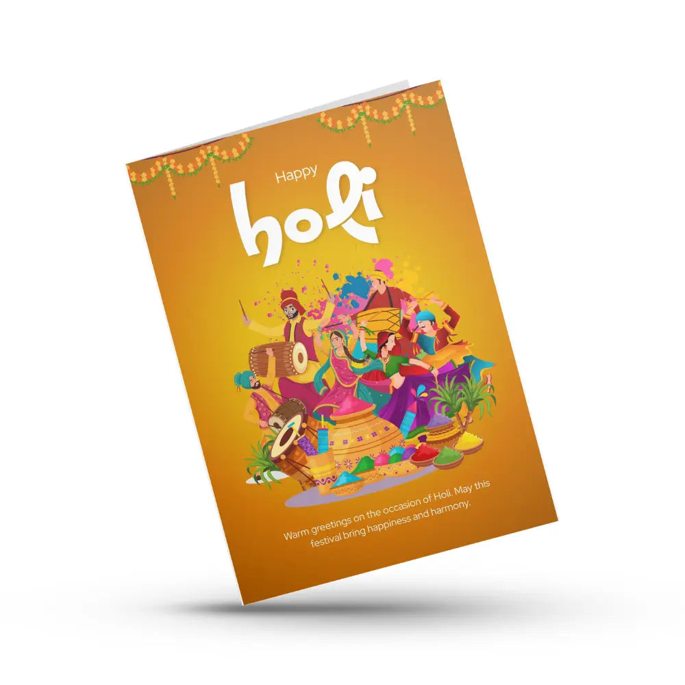 Traditional Holi Festival Blessings Card Magicgift.ae