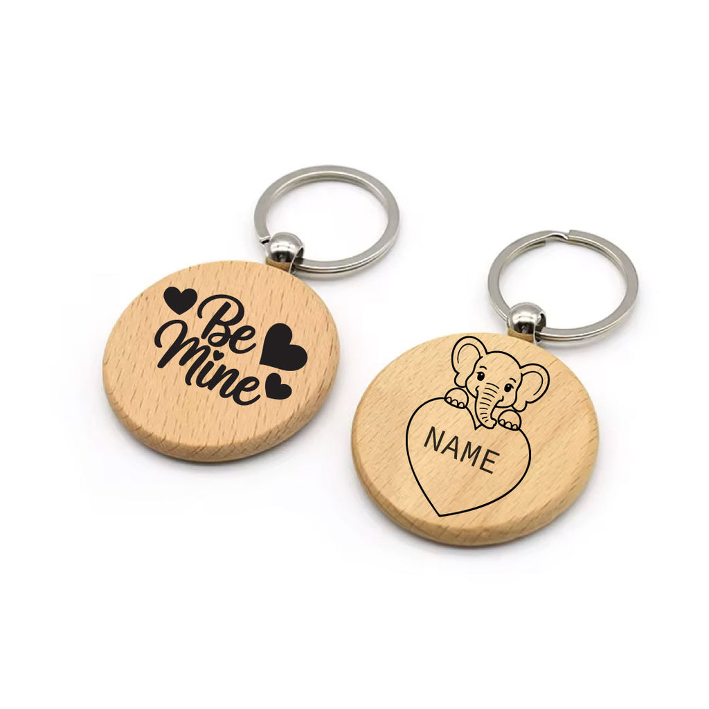 Personalised Wooden Keychain with Custom Design