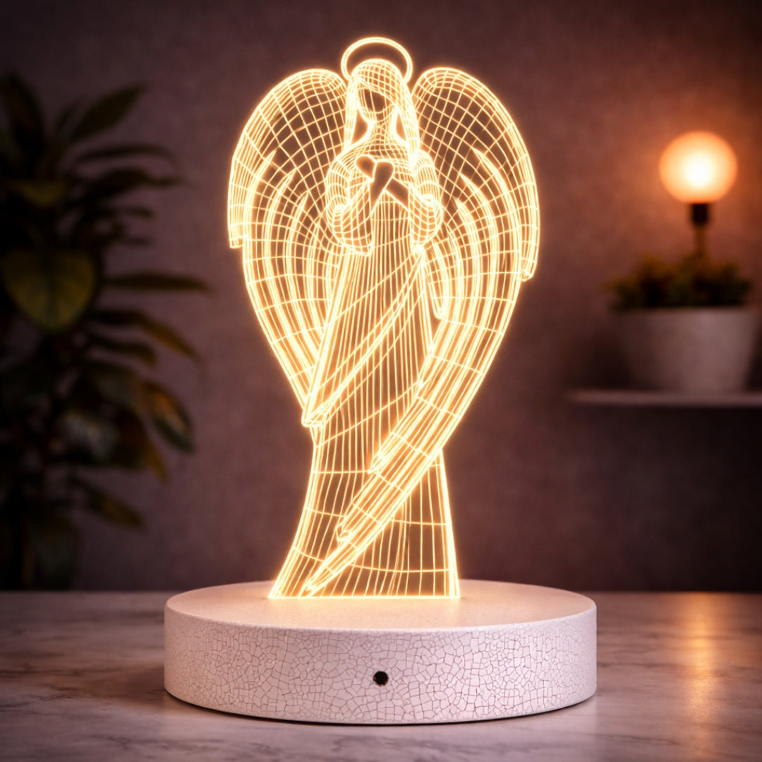 Angel LED Acrylic Lamp | Spiritual Night Light & Gift Dubai