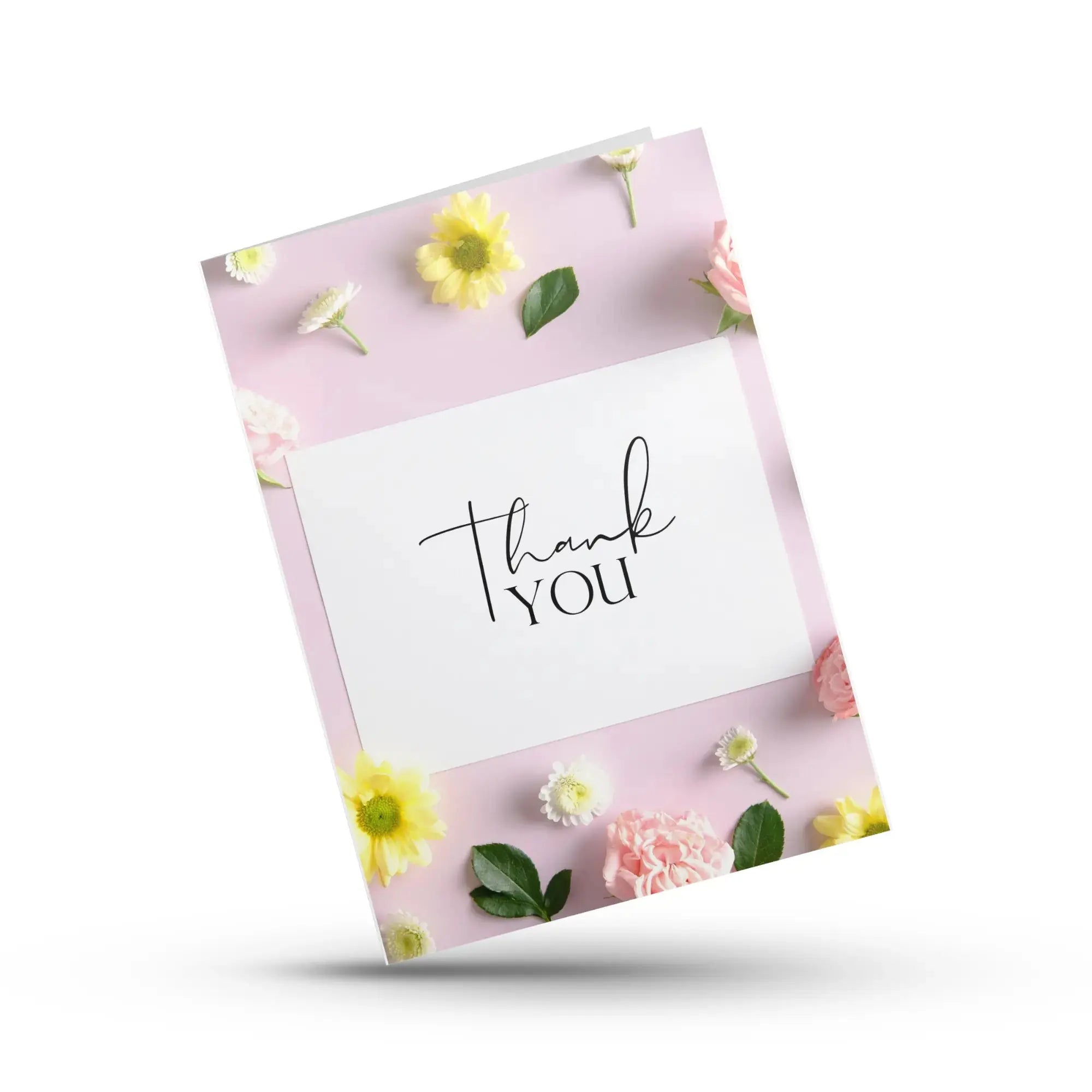 Elegant Floral Thank You Greeting Card Magicgift.ae