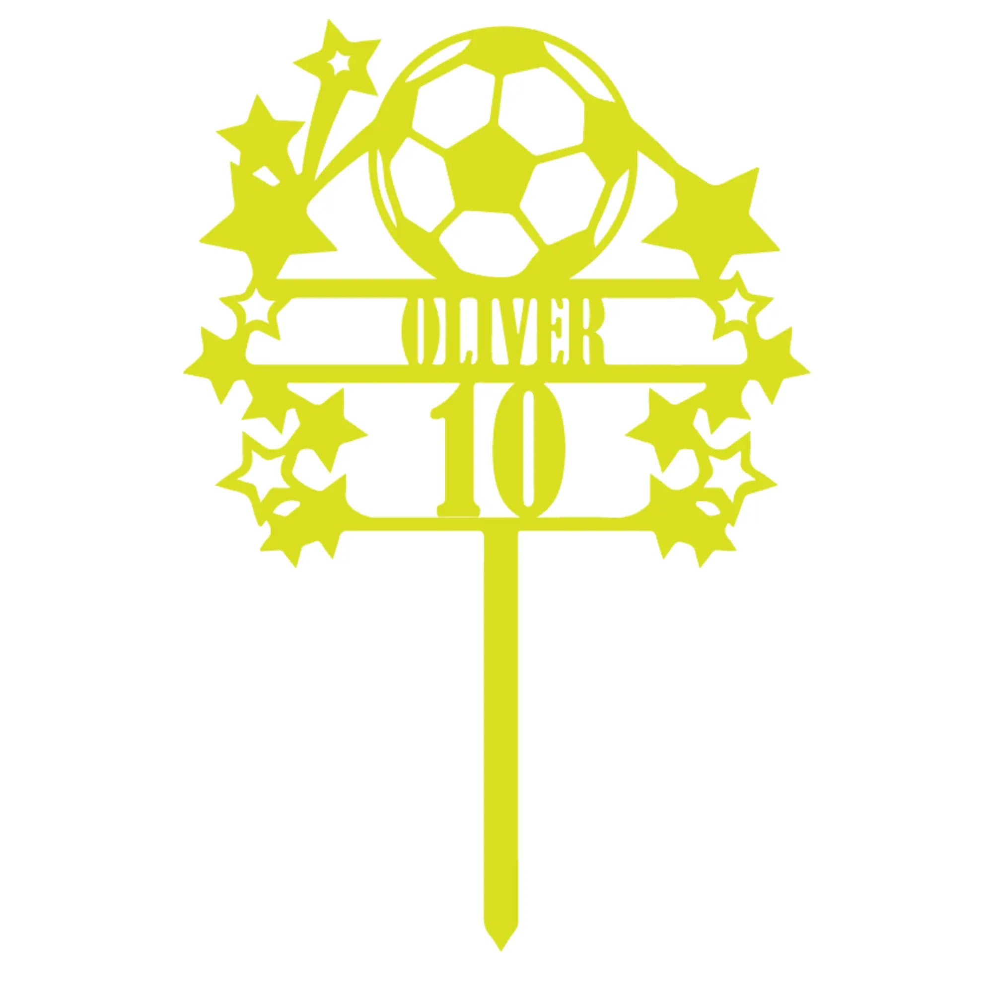 Football Star Birthday Cake Topper with Name & Age Magicgift.ae